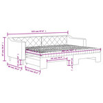 vidaXL Lit de jour avec gigogne et matelas crème 80x200 cm tissu