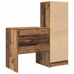 vidaXL Bureau avec rangement 2 Pièces Bois Ancien 70 x 50 x 76 cm