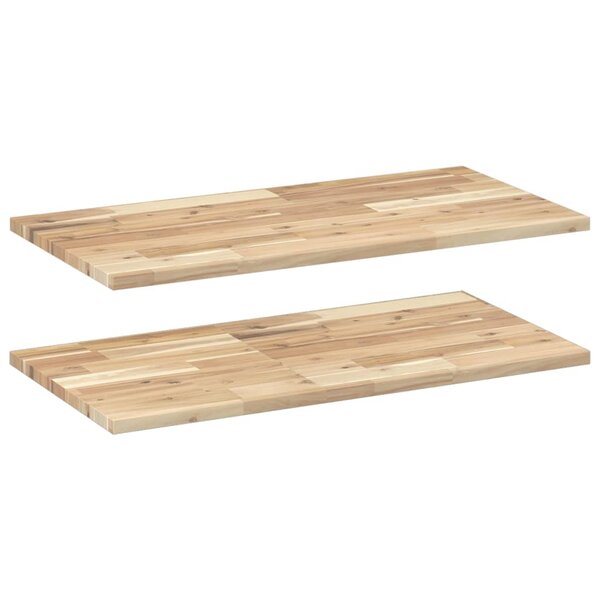 vidaXL Étagères flottantes 2 Pièces 100x40x2 cm acacia massif non traité