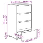 vidaXL Armoires de rangement 2 Pièces Chêne Sonoma 60 x 48 x 105 cm