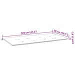 vidaXL Coussin de banc de jardin rayures bleues et blanches 120x50x4cm