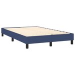 vidaXL Sommier à lattes de lit matelas et LED bleu 120x190 cm tissu