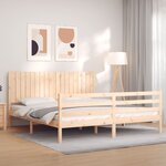 vidaXL Cadre de lit sans matelas bois massif