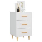 vidaXL Table de chevet blanc 40x40x66 cm bois d'ingénierie