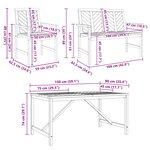 vidaXL Ensemble de salle à manger pour jardin 6 Pièces Marron