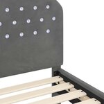 vidaXL Cadre de lit pour enfants avec tête de lit Gris foncé Velours