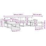 vidaXL Ensemble de canapés d'extérieur 6 pc Blanc et crème