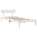 vidaXL Lit bibliothèque sans matelas blanc 90x200cm bois de pin massif