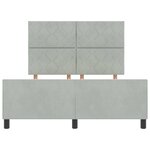vidaXL Cadre de lit avec tête de lit Gris clair 140 x 200 cm Velours