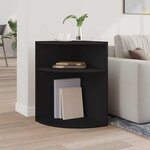 vidaXL Table d'appoint Noir 39 7 x 39 7 x 60 cm Bois d'ingénierie