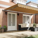 vidaXL Auvent Rétractable Multicolore 500 × 300 cm Tissu et Aluminium