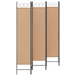 vidaXL Paravent à 6 panneaux Beige 240 x 200 cm Tissu