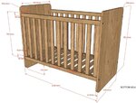 Lit évolutif SAM 60x120 90x200 - Bois naturel