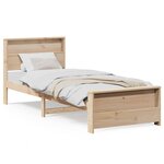 vidaXL Cadre de lit Marron 90 x 190 cm Bois massif en pin