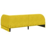 vidaXL Cadre de lit d'angle Jaune 90 cm x 200 cm tissu