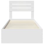 vidaXL Cadre de lit avec tiroir avec tête de lit Bois d'ingénierie