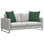 vidaXL Coussins de canapé 2 Pièces Vert foncé 60 x 60 cm