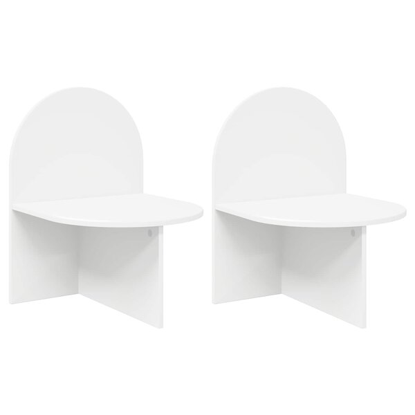 vidaXL Table de chevet 2 pc Blanc 48 x 49 x 65 cm Bois d’ingénierie