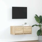 vidaXL Meuble TV chêne sonoma 60x31x25 5 cm bois d'ingénierie