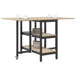 vidaXL Table à dîner 122 x 80 x 76 5 cm Bois d'ingénierie Chêne Sonoma