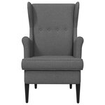 vidaXL Fauteuil Gris foncé Tissu