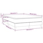 vidaXL Sommier à lattes de lit avec matelas Noir 140x190 cm Velours