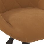 vidaXL Chaise pivotante de bureau Marron Velours