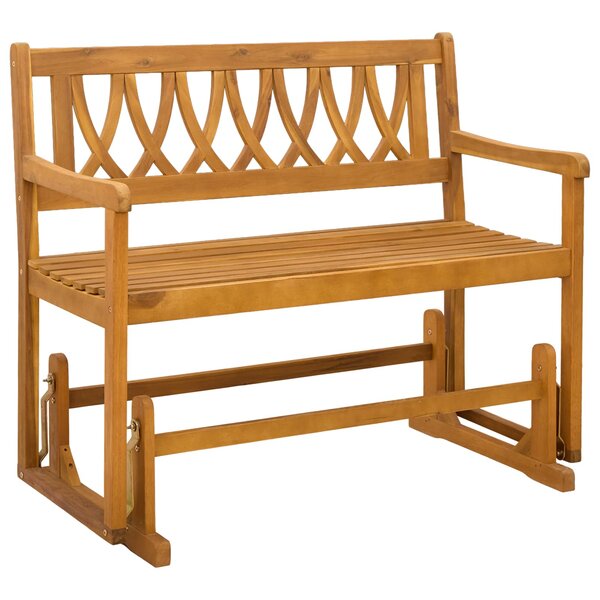 vidaXL Banc à bascule de jardin Naturel 110 x 59 x 97 cm