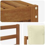vidaXL Ensemble de canapés d'extérieur 6 pc Naturel et Crème