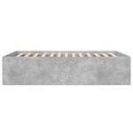 vidaXL Cadre de lit sans matelas gris béton 120x190 cm