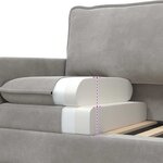 vidaXL Ensemble de Canapés 2 Pièces Gris clair Velours