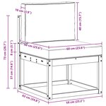 vidaXL Ensemble de canapés d'extérieur Blanc et Beige 59 x 63 x 73 cm