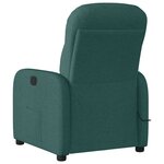 vidaXL Fauteuil de massage inclinable électrique Vert foncé Tissu