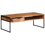 vidaXL Table basse 110x55x40 cm bois massif d'acacia