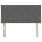 vidaXL Tête de lit avec des lumières à LED Réglable Gris 100 cm tissu
