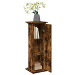vidaXL Piédestal avec rangement chêne fumé 31x30x90 cm bois ingénierie