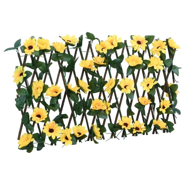 vidaXL Treillis de lierre artificiel extensible jaune 180x20 cm