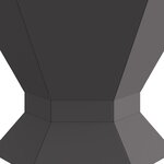Foyer Hexagonal vidaXL Noir 50x50x40 cm Acier
