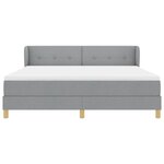vidaXL Lit à ressorts avec matelas Gris clair 180 x 200 cm tissu