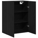 Étagère murale vidaXL Chêne noir 69 5x34x90 cm en bois composite