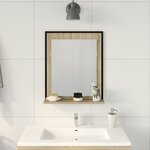 Miroir de Salle de Bain vidaXL avec Étagère Chêne Sonoma 50x12x60 cm Bois d'Ingénierie