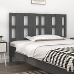 vidaXL Tête de lit Gris 145 5x4x100 cm Bois massif de pin