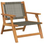 vidaXL Ensemble de 5 Chaises et Table de Jardin en Bois d'Acacia Gris