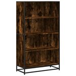 vidaXL Bibliothèque chêne fumé 80 5x35x139 cm bois d'ingénierie