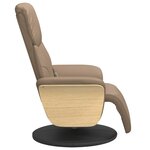 vidaXL Fauteuil inclinable de massage repose-pieds cappuccino