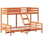 vidaXL Lit superposé sans matelas 90x200/120x200 cm bois massif