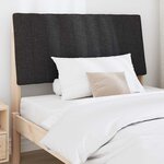 vidaXL Tête de lit capitonnée Noir 100 cm Pin massif