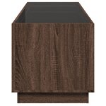vidaXL Table basse avec LED infini chêne marron 90x50x50 cm