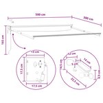 vidaXL Auvent rétractable électrique Gris clair et blanc