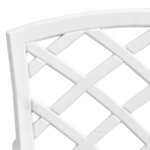 vidaXL Ensemble à manger de jardin 5 Pièces blanc aluminium coulé